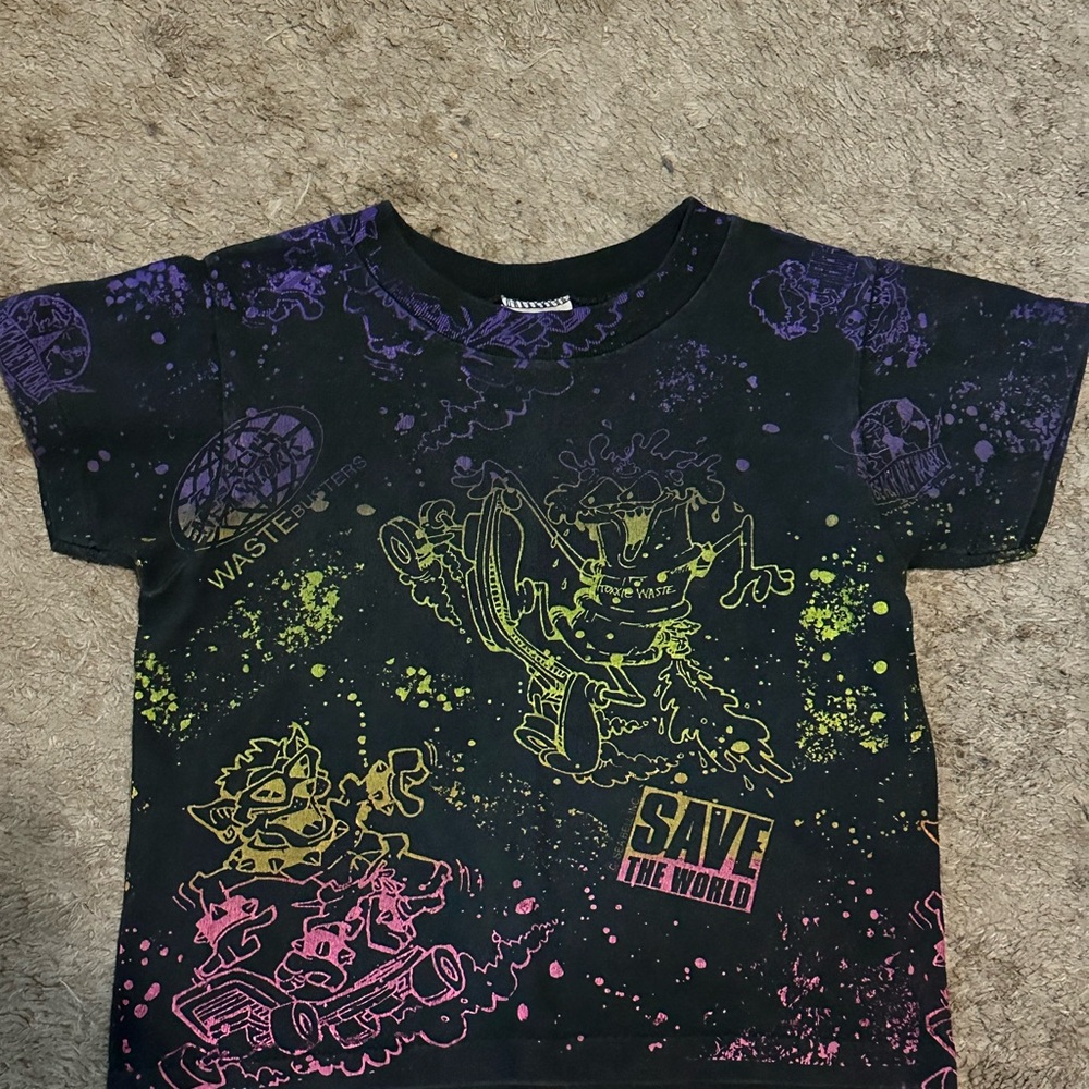 Electric Kids T-Shirt - Black with Neon Graphics